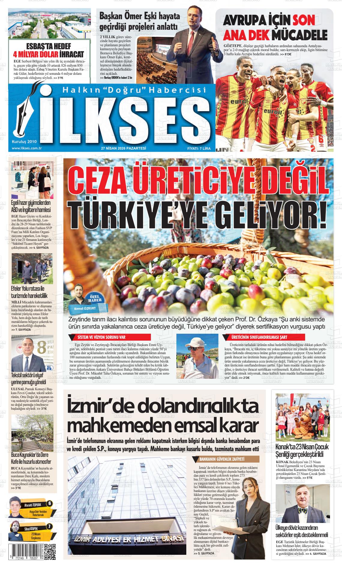Izmir Ilkses 27.04.2026
