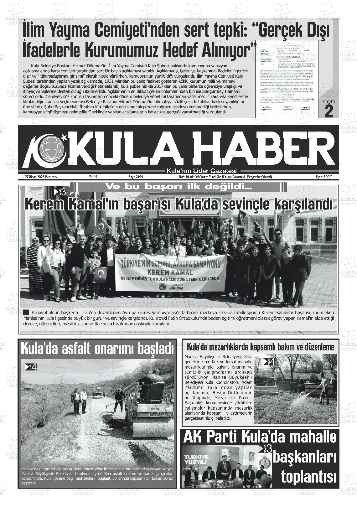 Manisa Kulahaber 27.04.2026