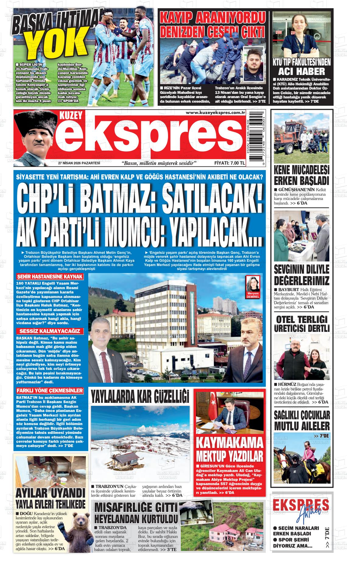 Trabzon Kuzeyekspres 27.04.2026