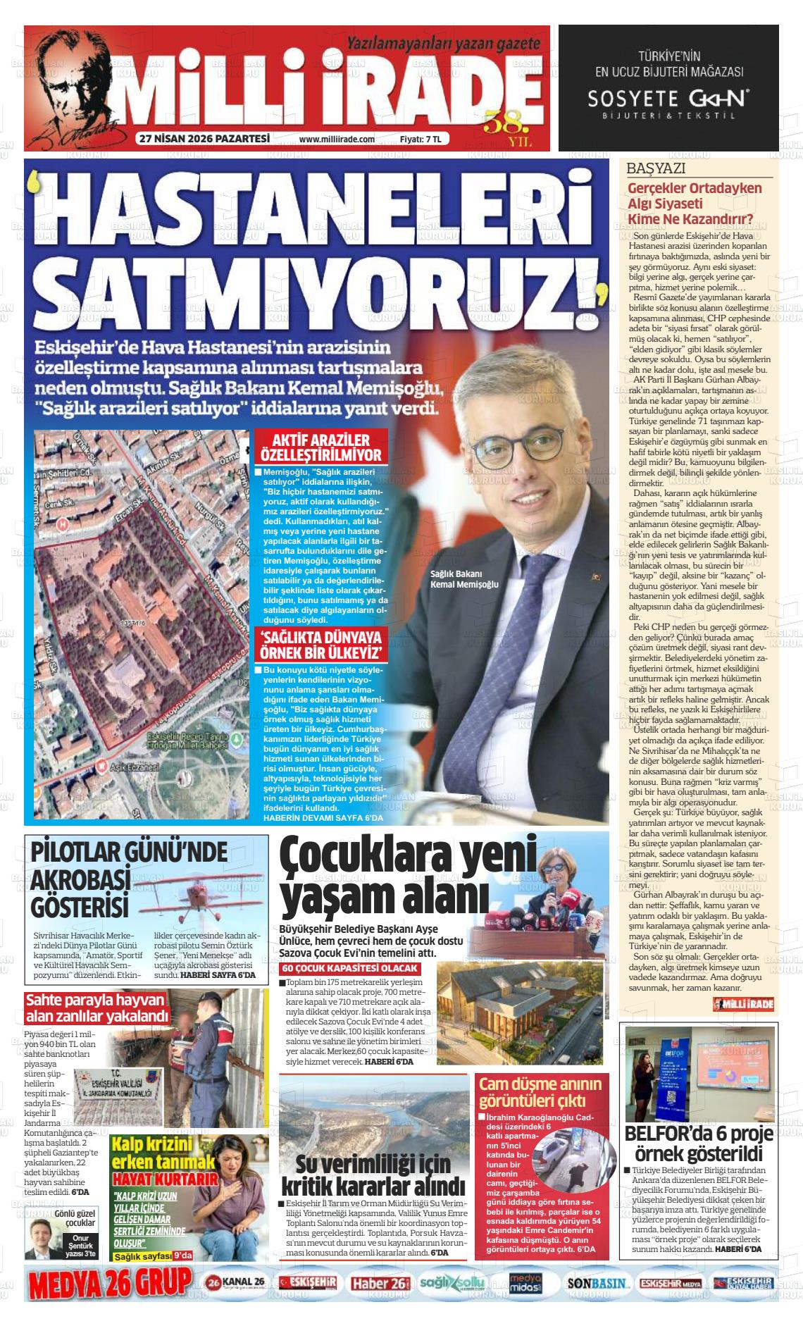 Konya Milliirade 27.04.2026