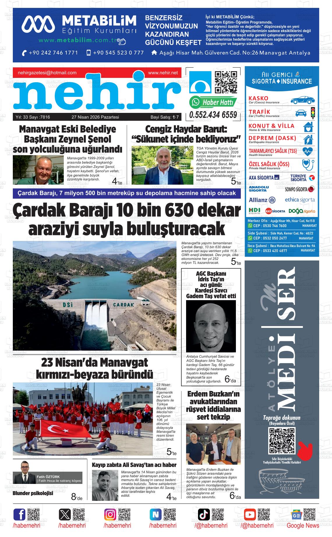 Antalya Nehir 27.04.2026