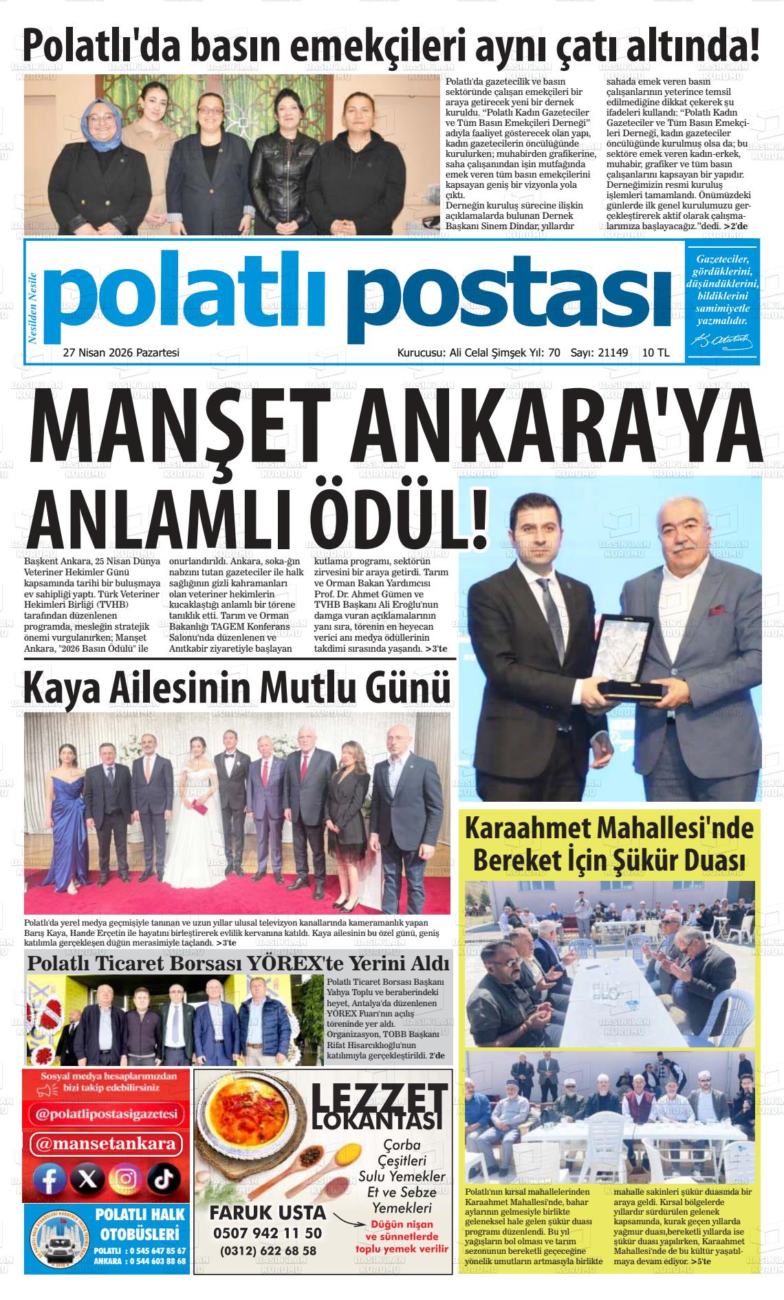 Ankara Polatlipostasi 27.04.2026