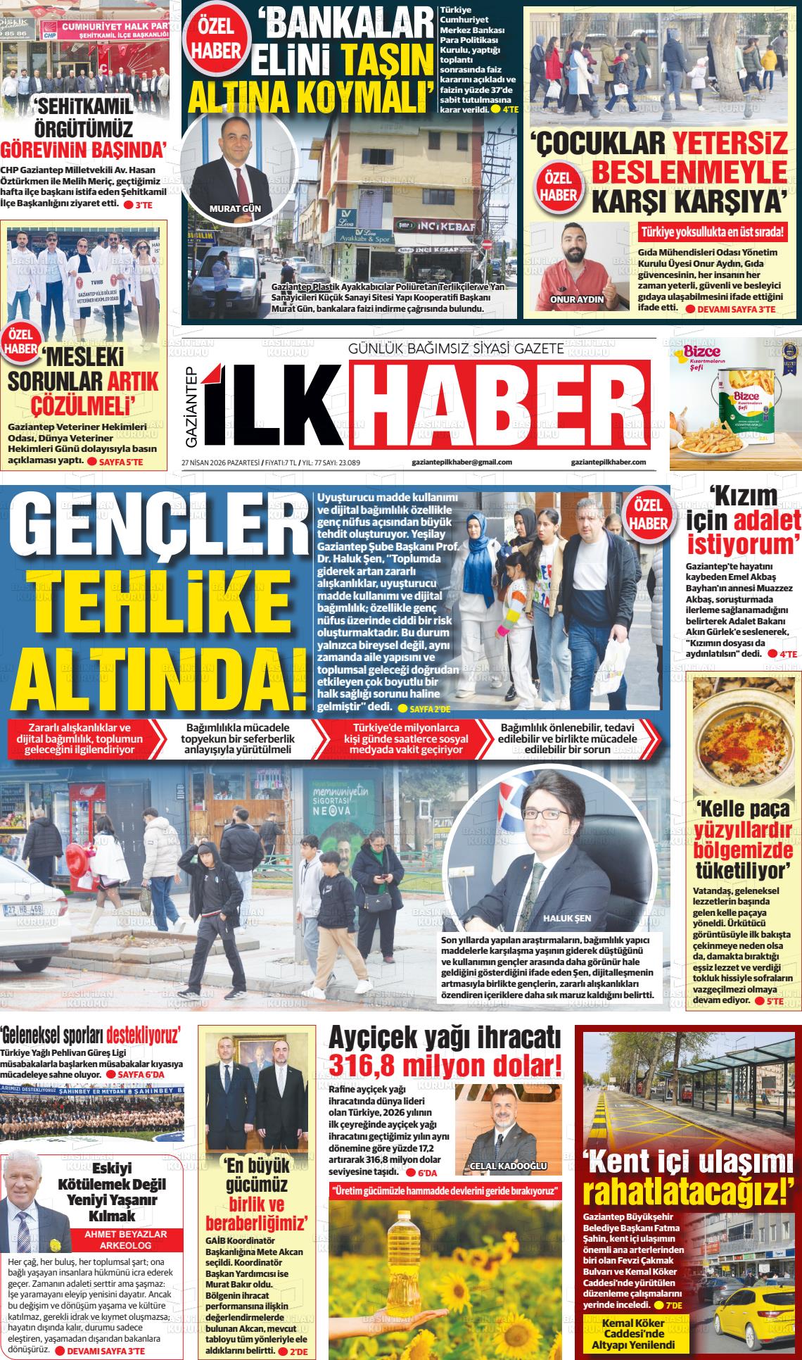 Sabah(gaziantep) 27.04.2026