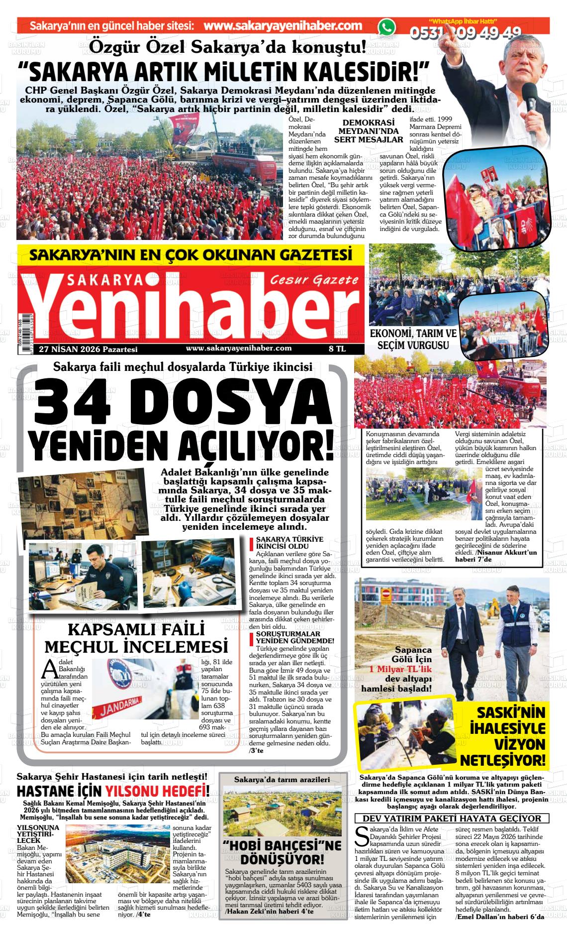 Sakarya Yenihaber 27.04.2026