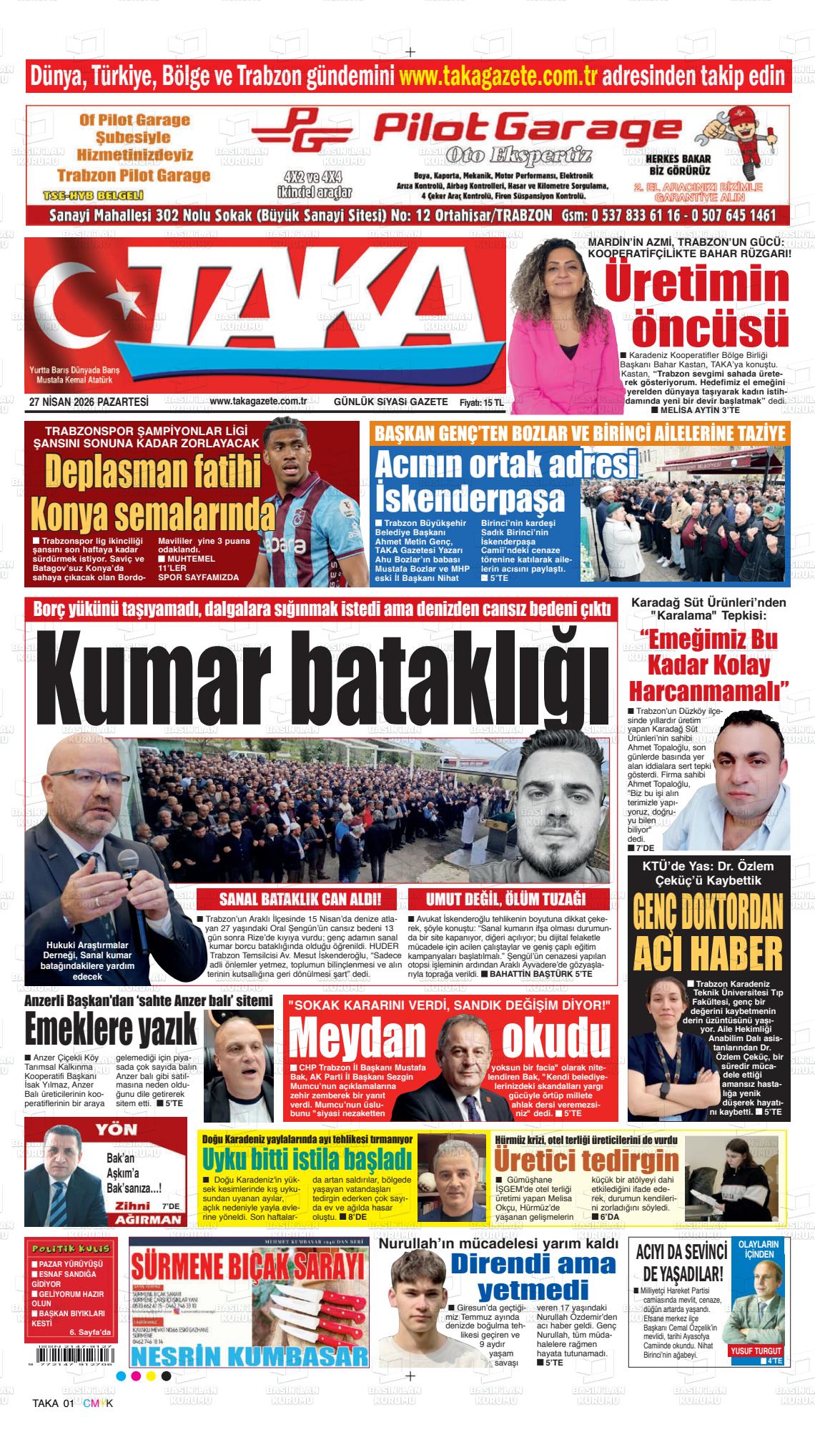 Trabzon Taka 27.04.2026