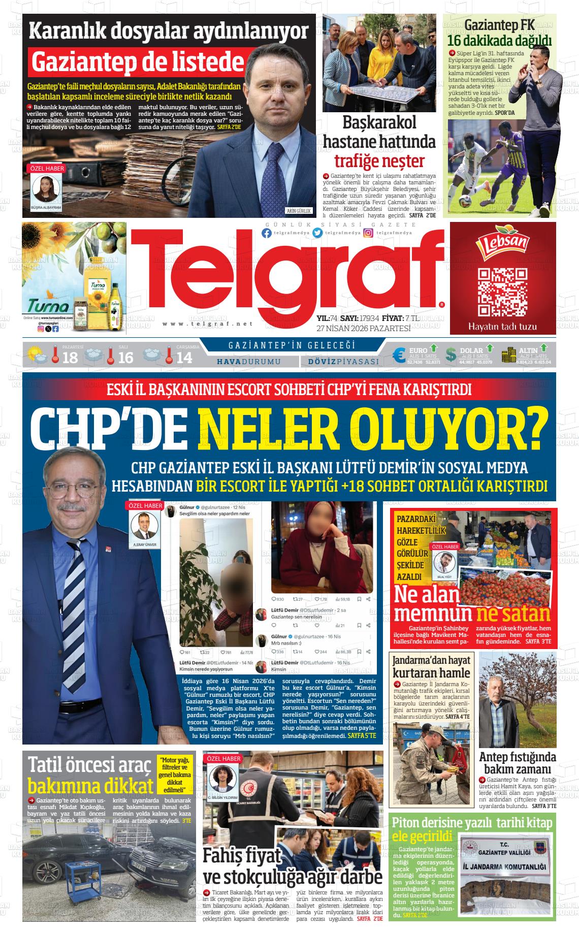 Gaziantep Telgraf 27.04.2026