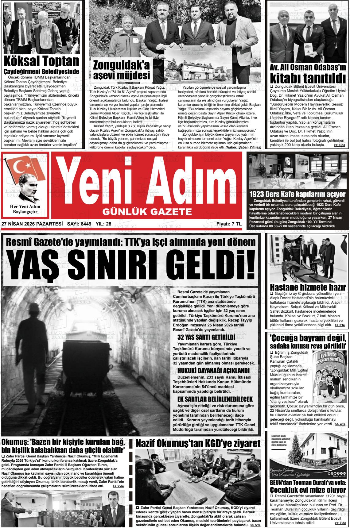 Zonguldak Yeniadim 27.04.2026
