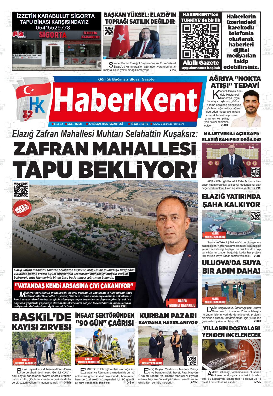 Elazig Yenicag 27.04.2026