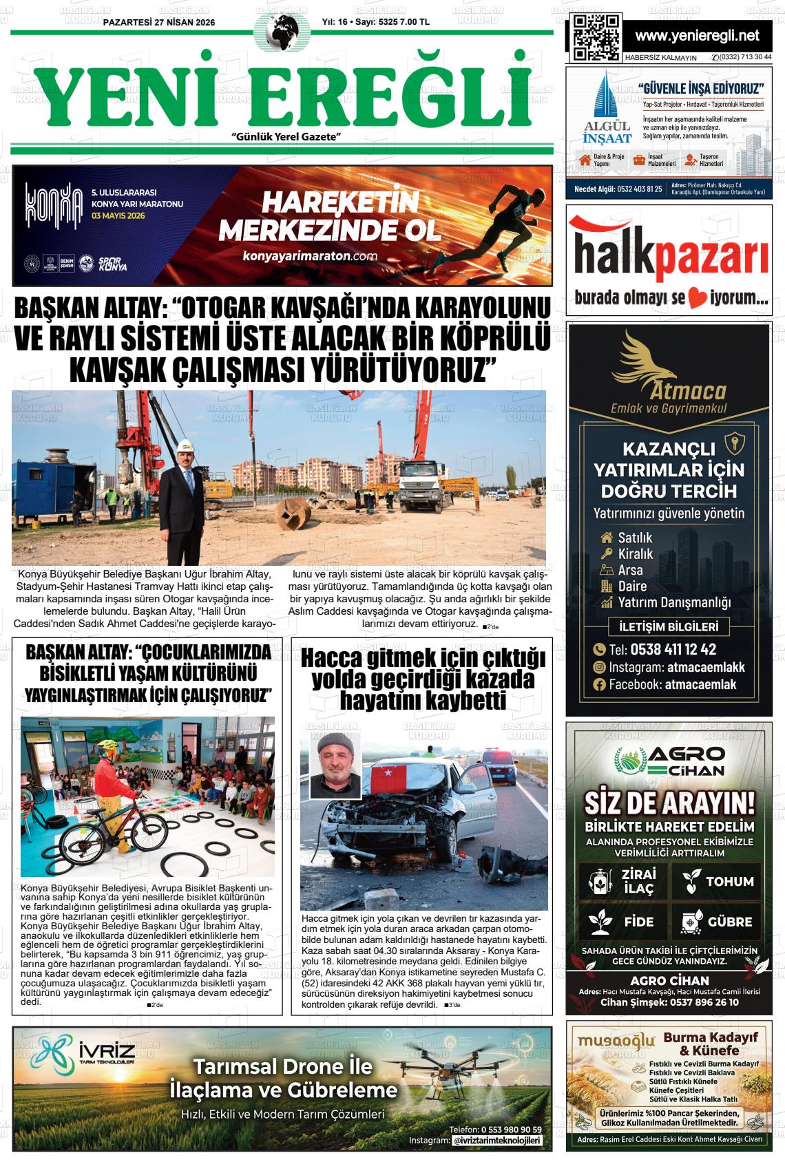 Konya Yenieregli 27.04.2026