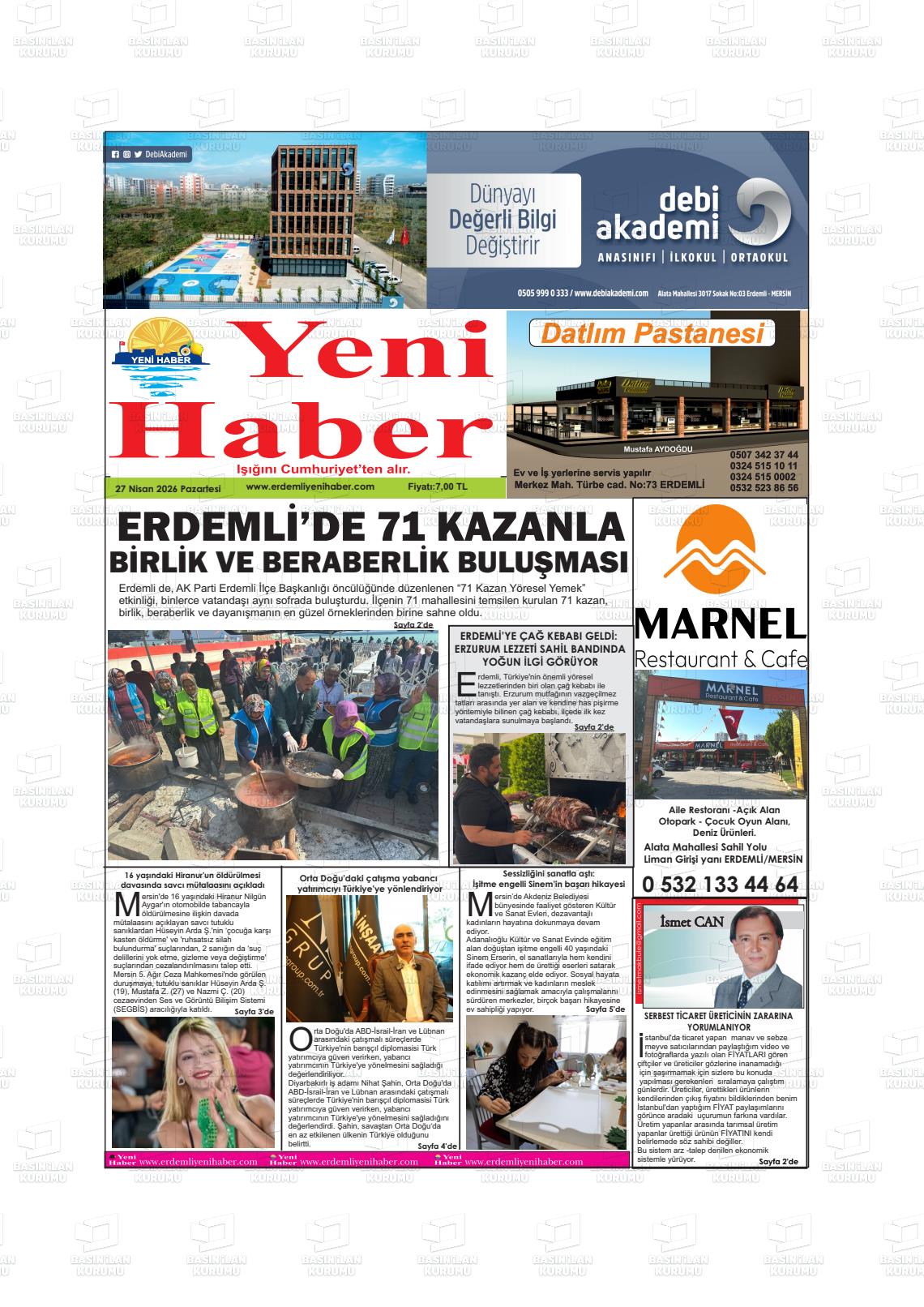 Konya Yenihaber 27.04.2026