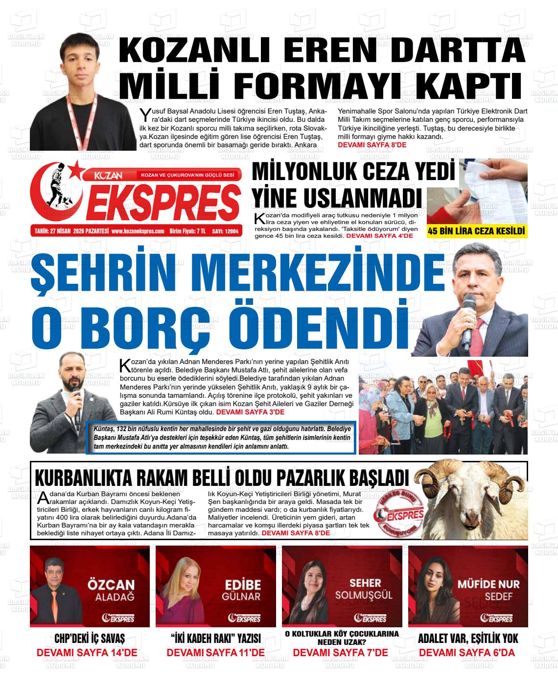 Adana Yenihursoz 27.04.2026