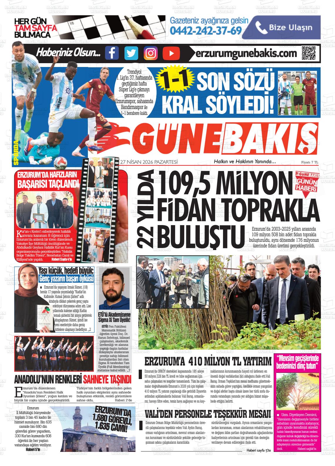 Erzurum Yenikusak 27.04.2026