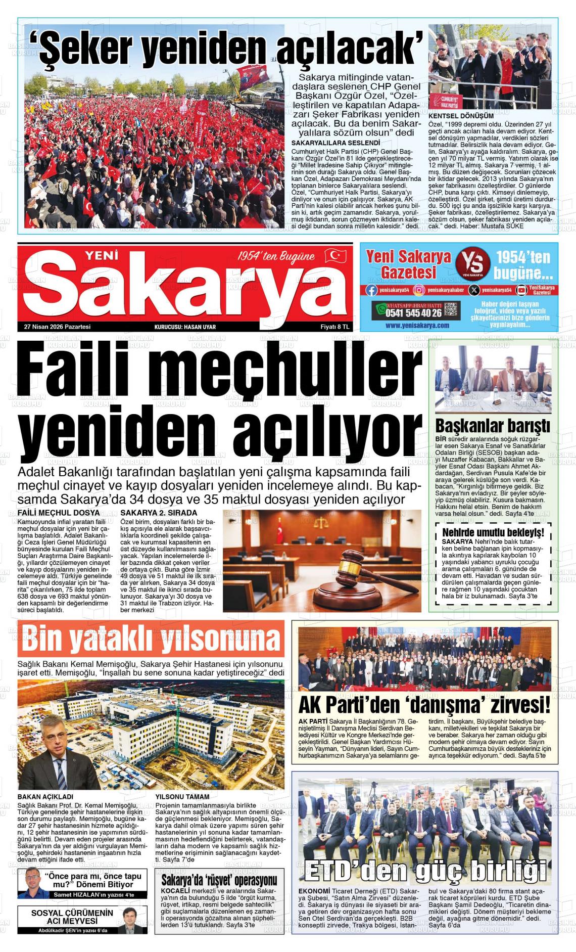 Sakarya Yeni 27.04.2026