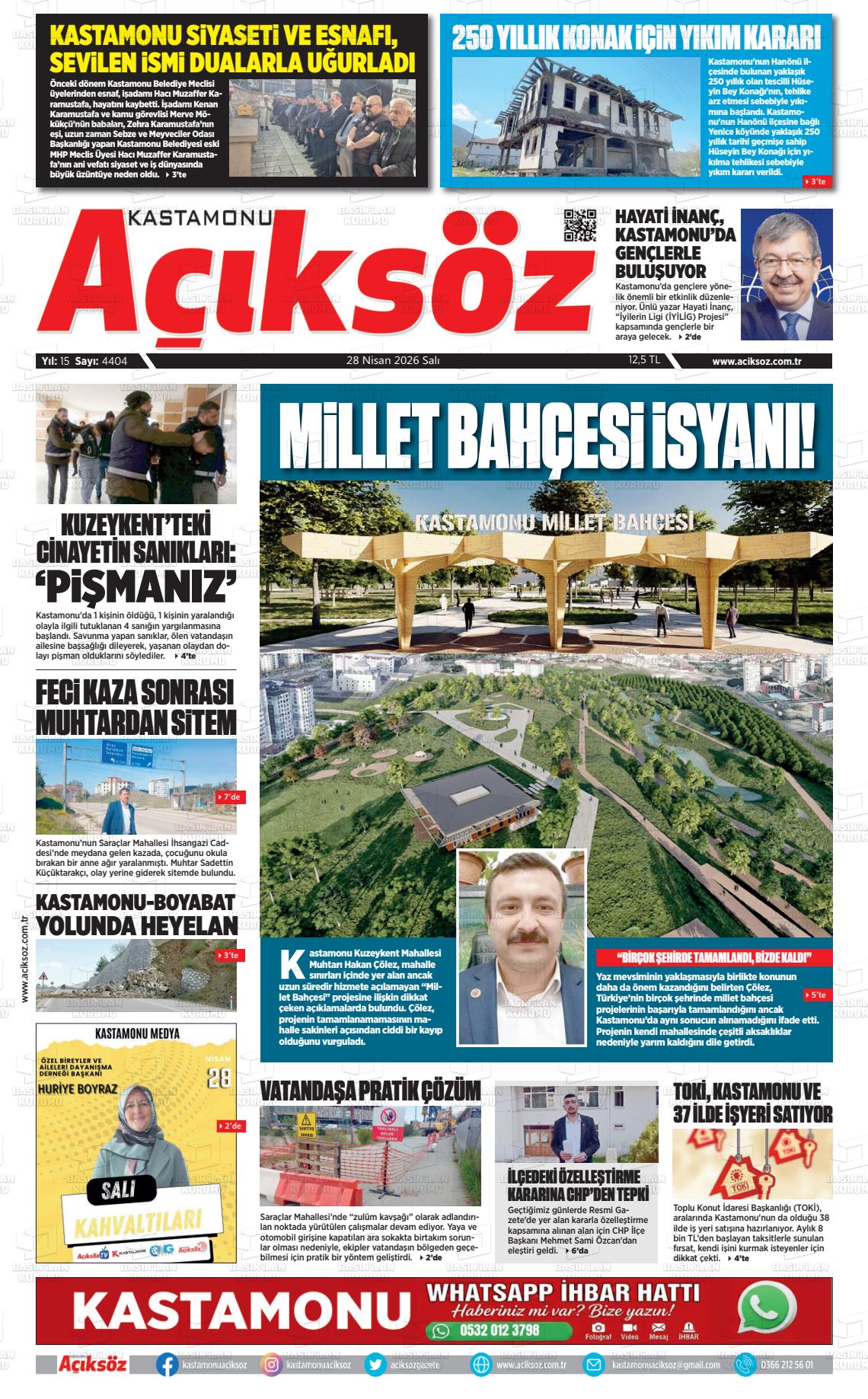 Kastamonu Aciksoz 28.04.2026