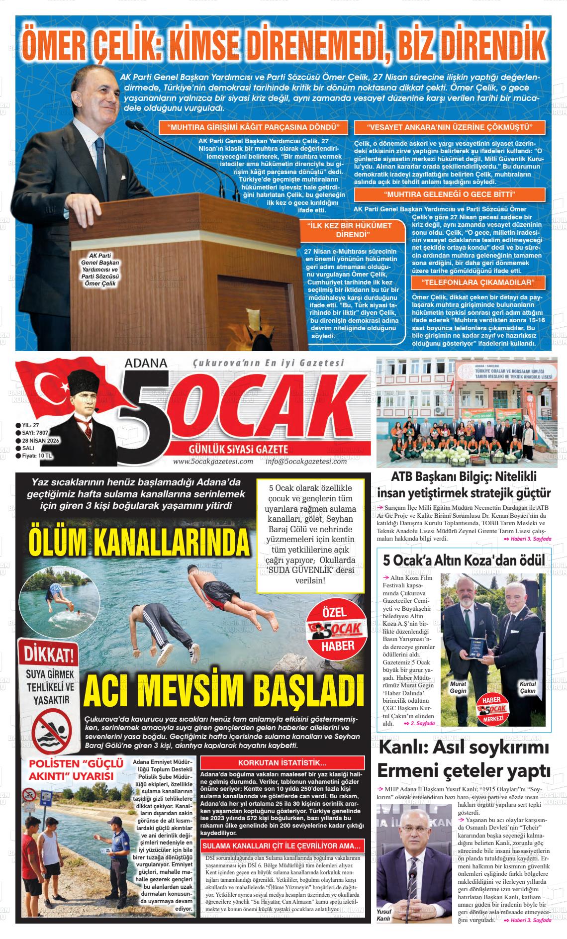 Adana 5 Ocak 28.04.2026