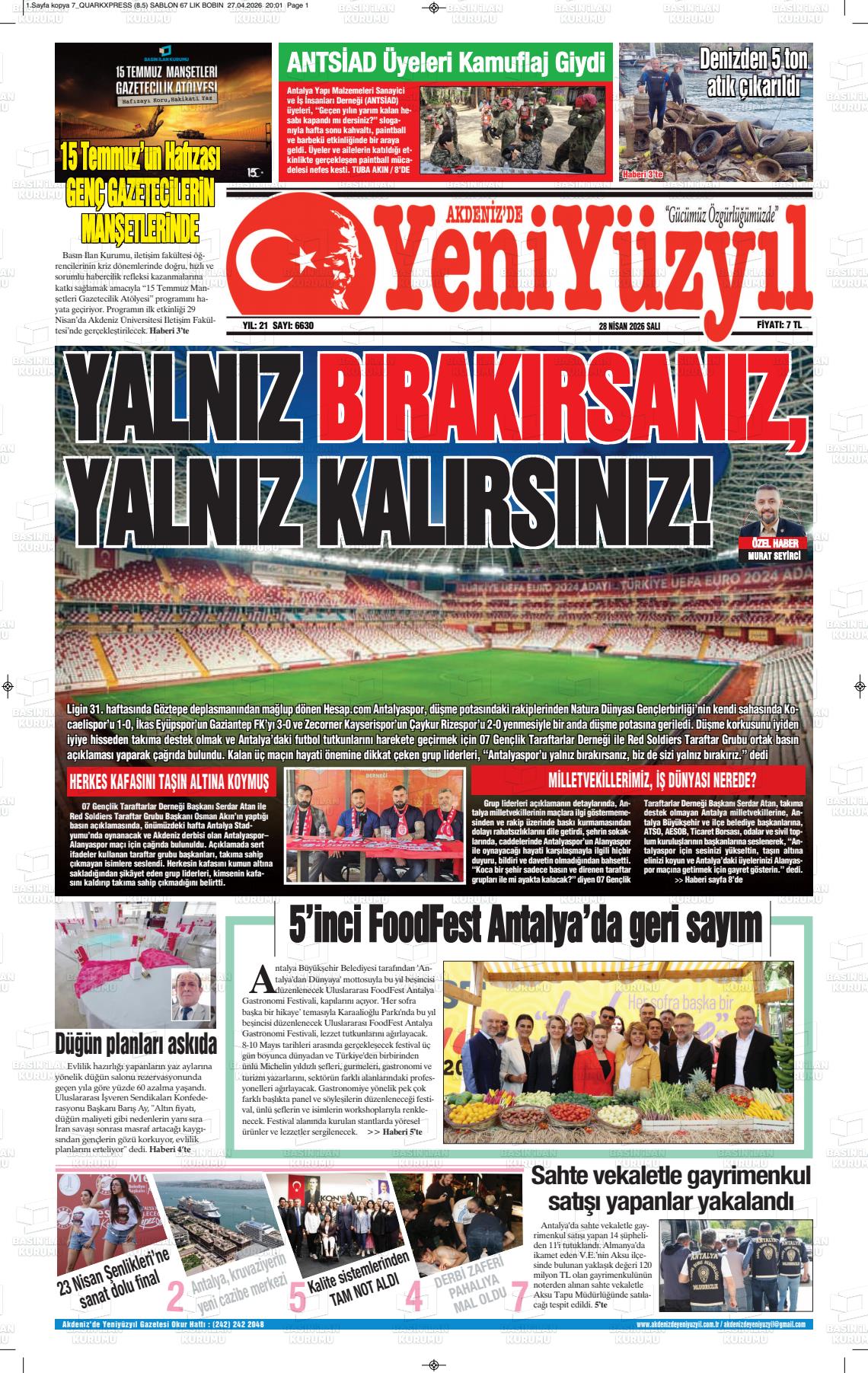 Antalya Akdenizdeyeniyuzyil 28.04.2026