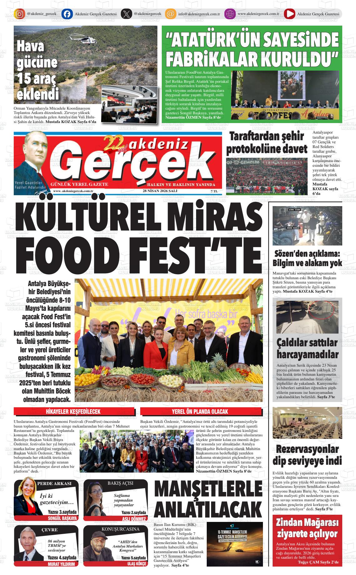 Antalya Akdenizgercek 28.04.2026
