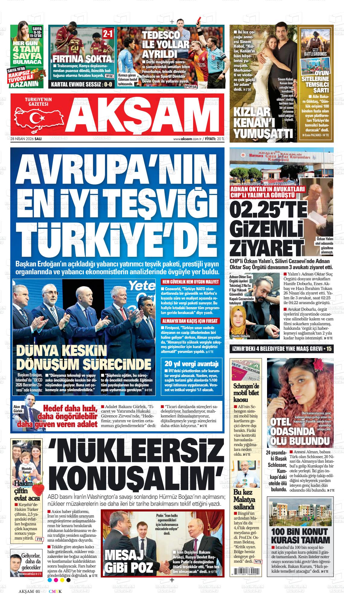 Akşam Gazetesi 28.04.2026