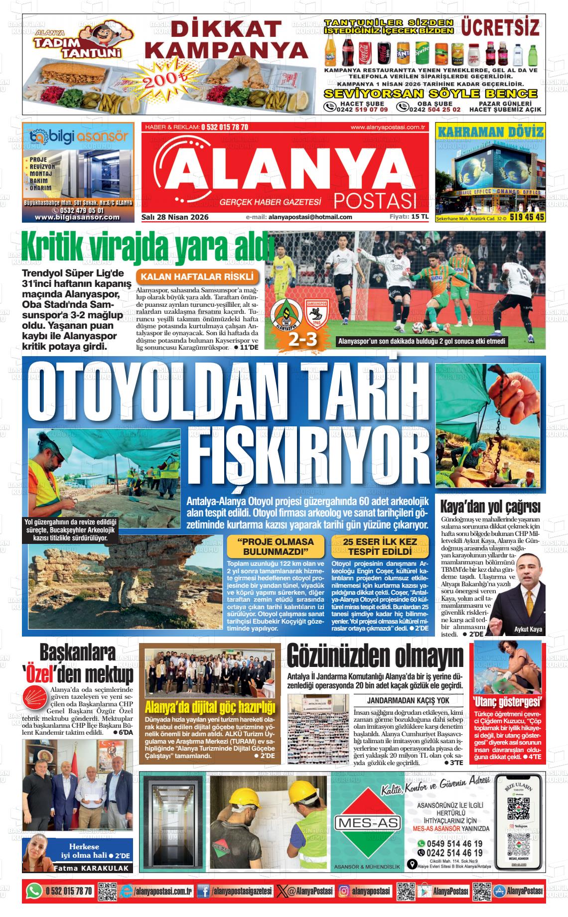 Antalya Alanyapostasi 28.04.2026