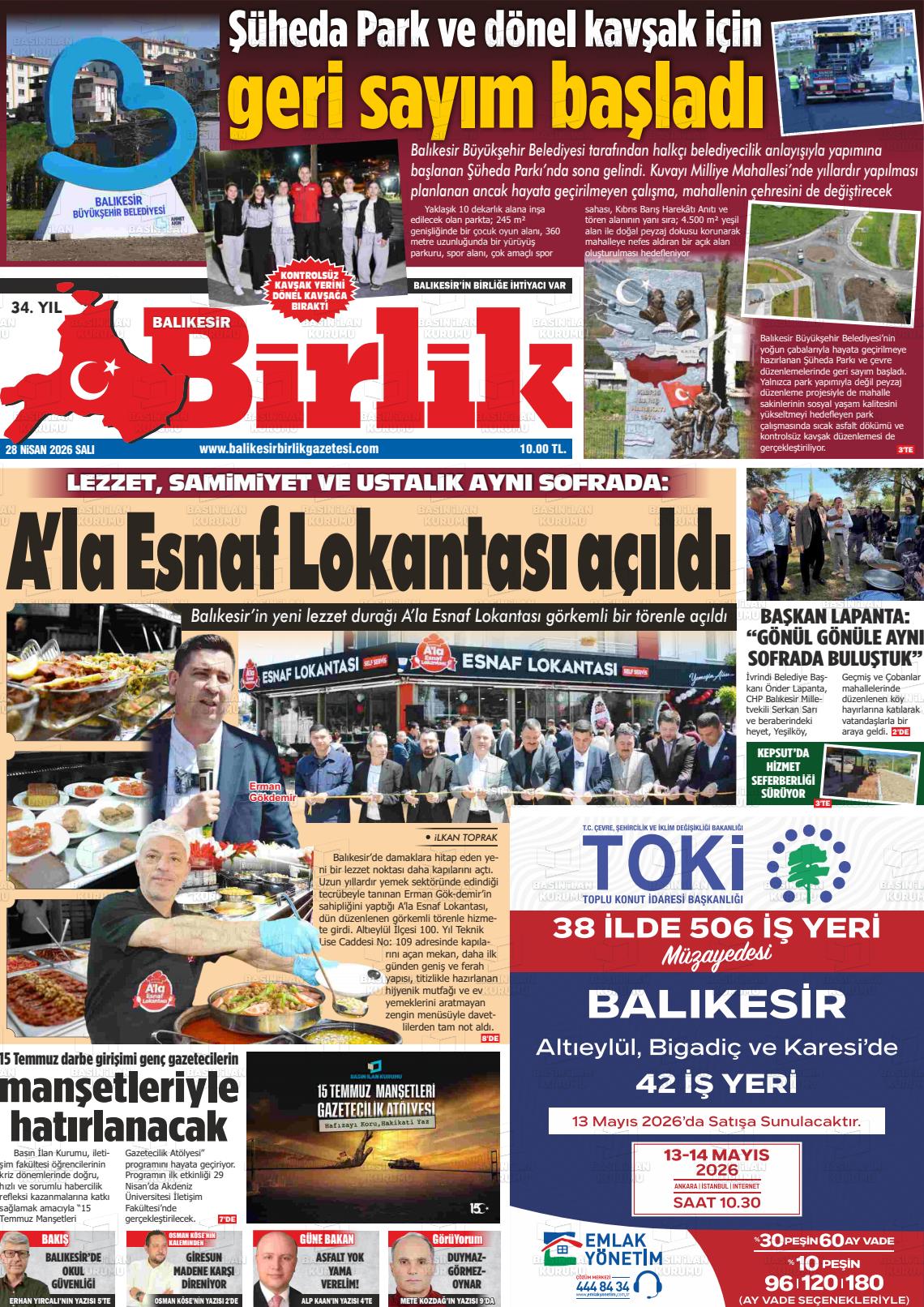 Balikesir Birlik 28.04.2026