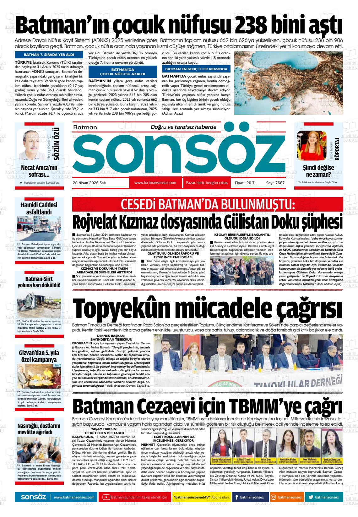 Batman Sonsoz 28.04.2026