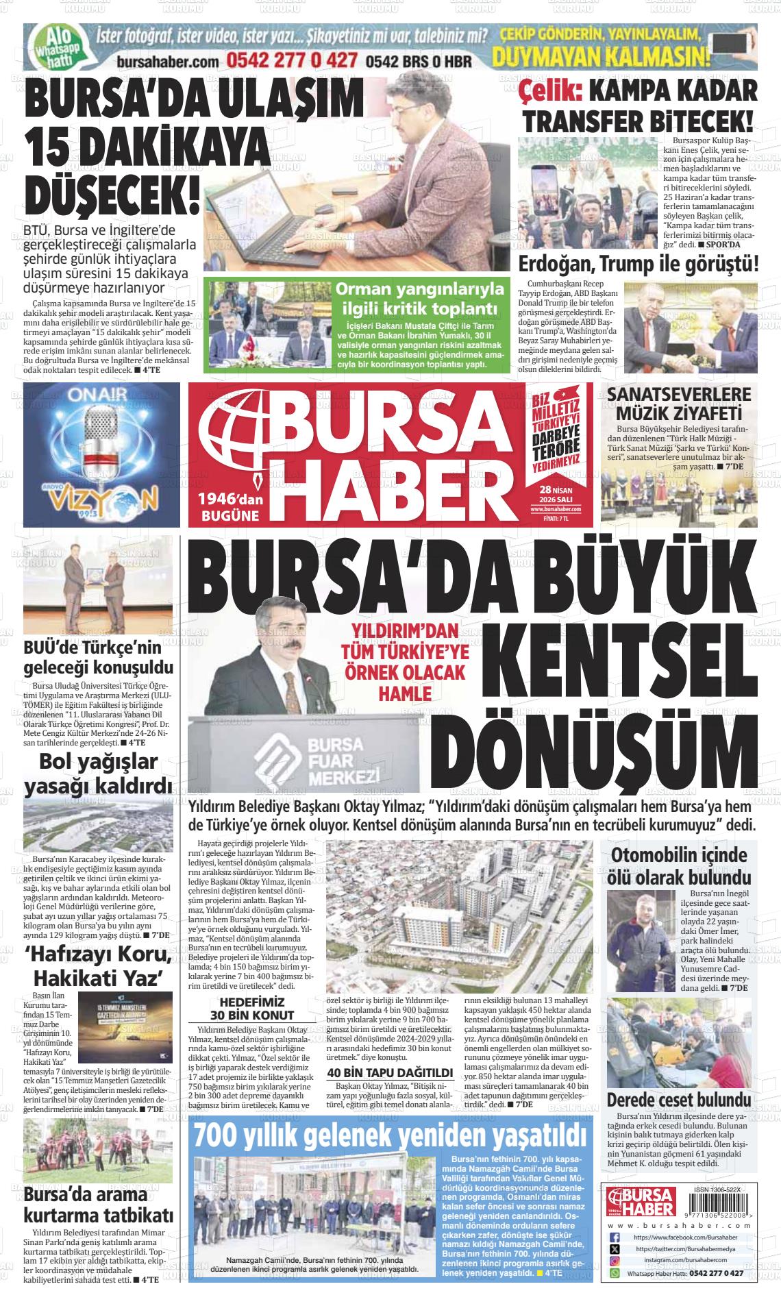 Bursa Haber 28.04.2026