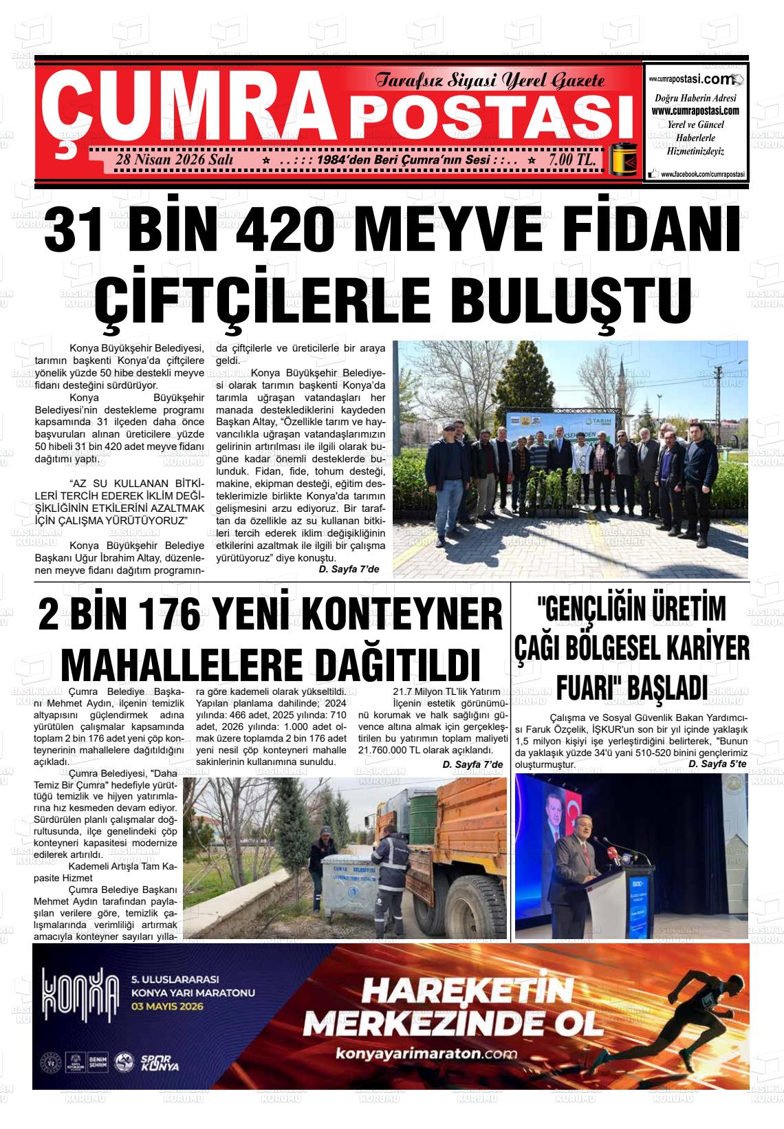 Konya Cumrapostasi 28.04.2026