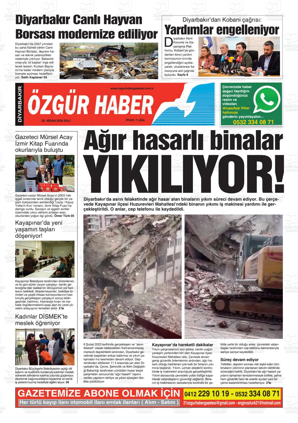 Diyarbakir Ozgurhaber 28.04.2026
