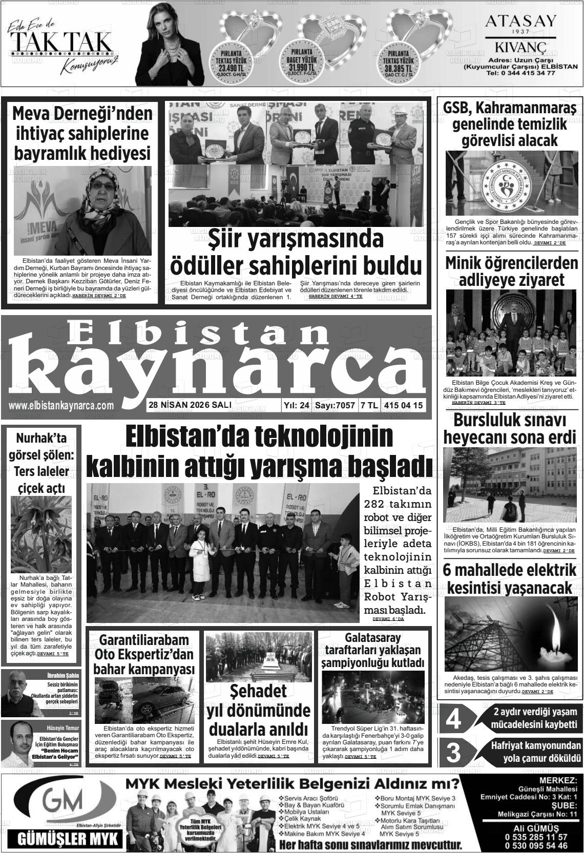 Kahramanmaras Elbistankaynarca 28.04.2026