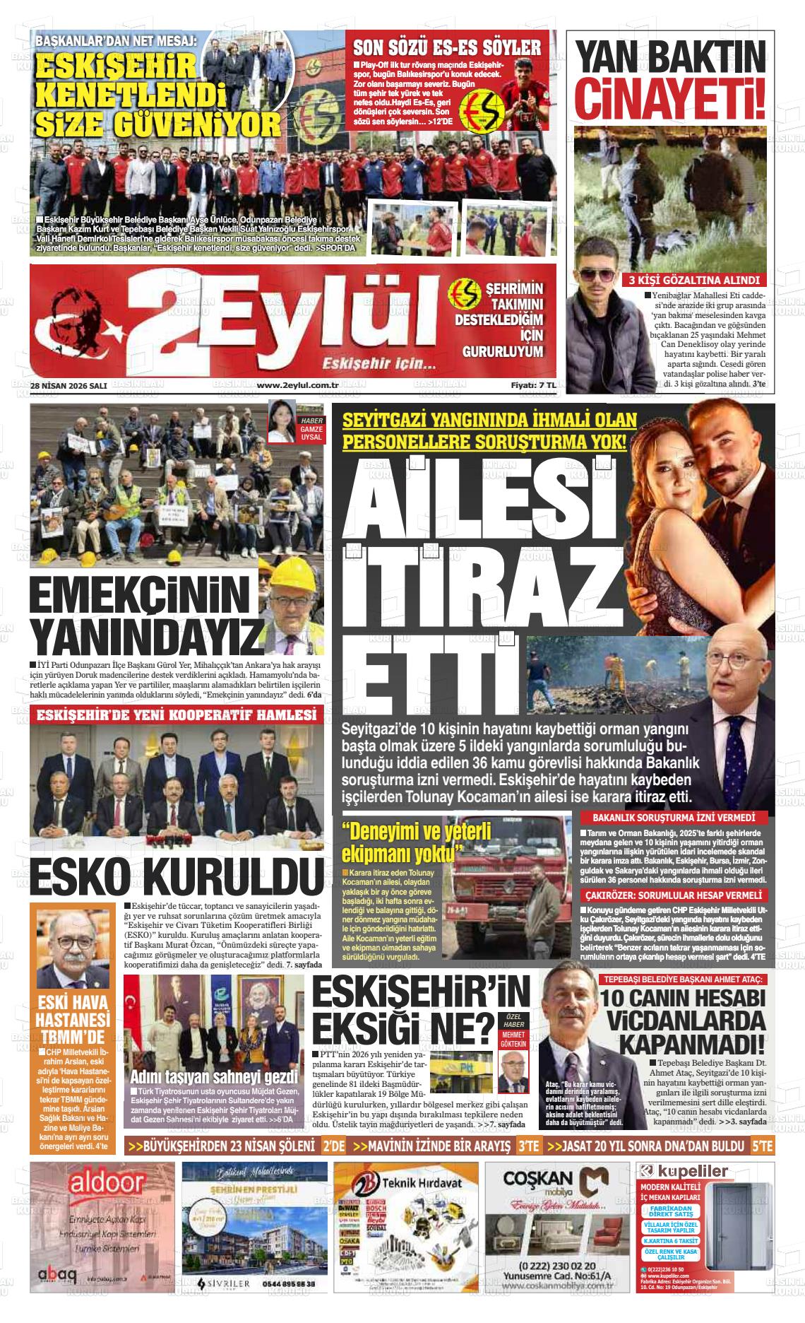 Eskisehir 2 Eylul 28.04.2026