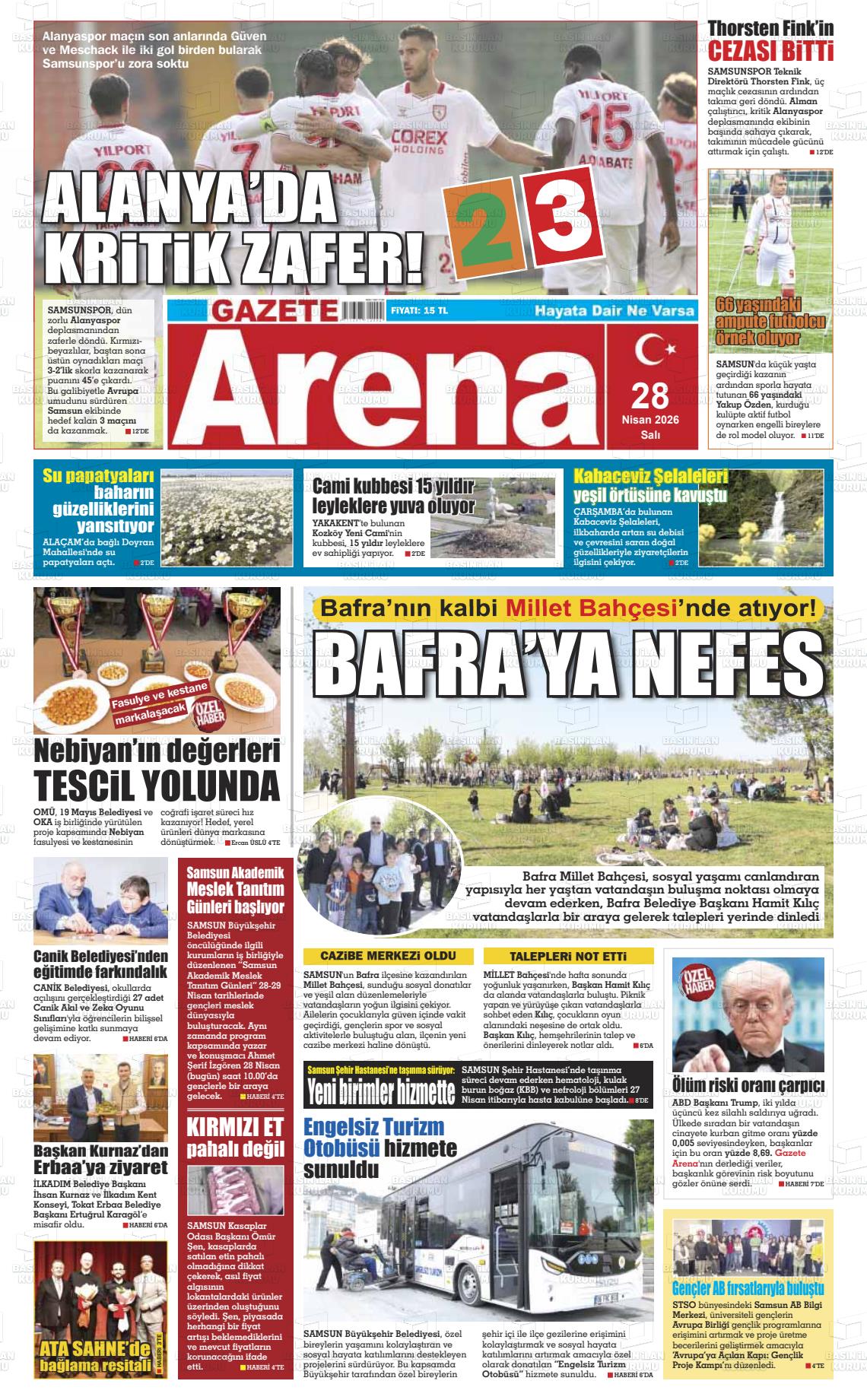 Samsun Gazetearena 28.04.2026