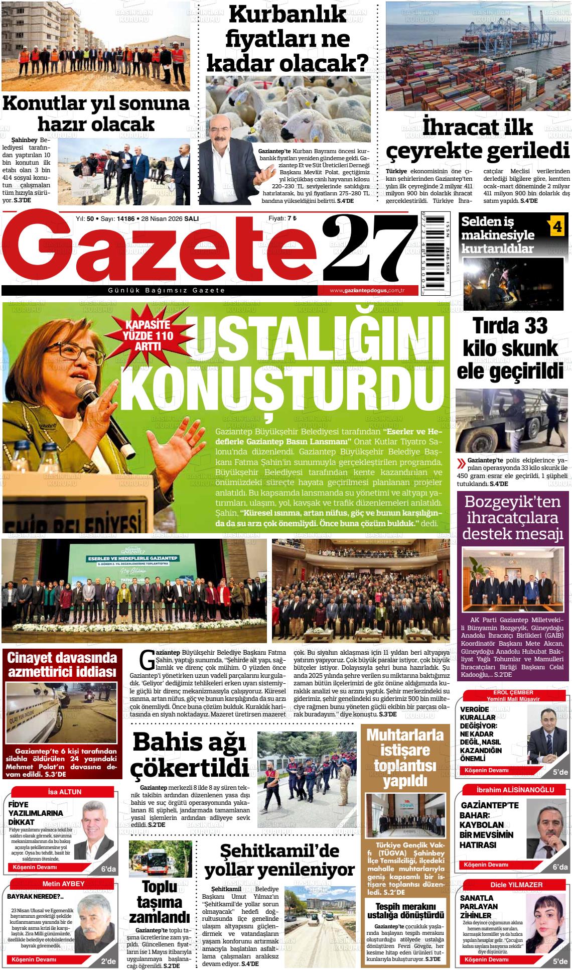 Gaziantep Dogus 28.04.2026