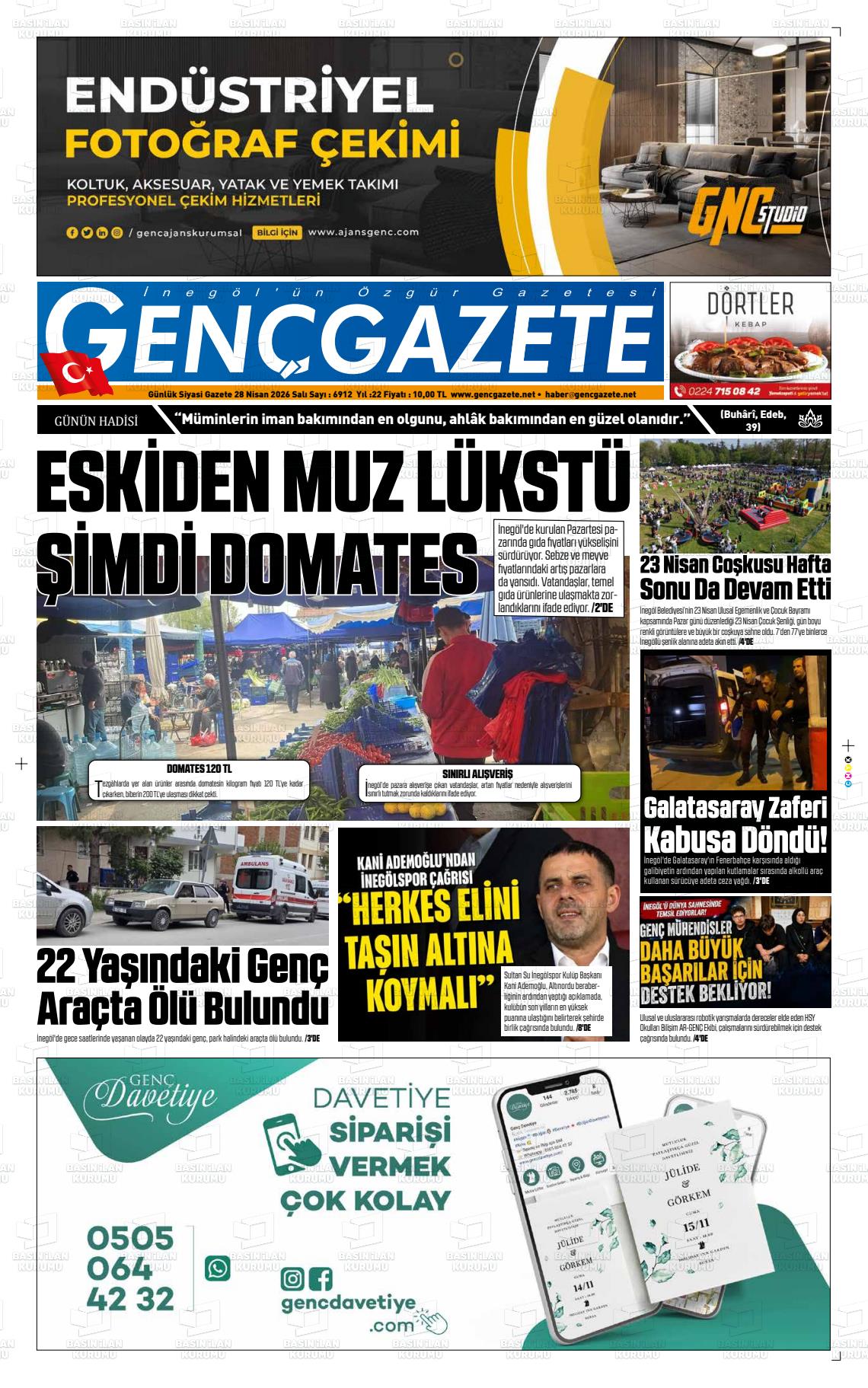 Bursa Gencgazete 28.04.2026