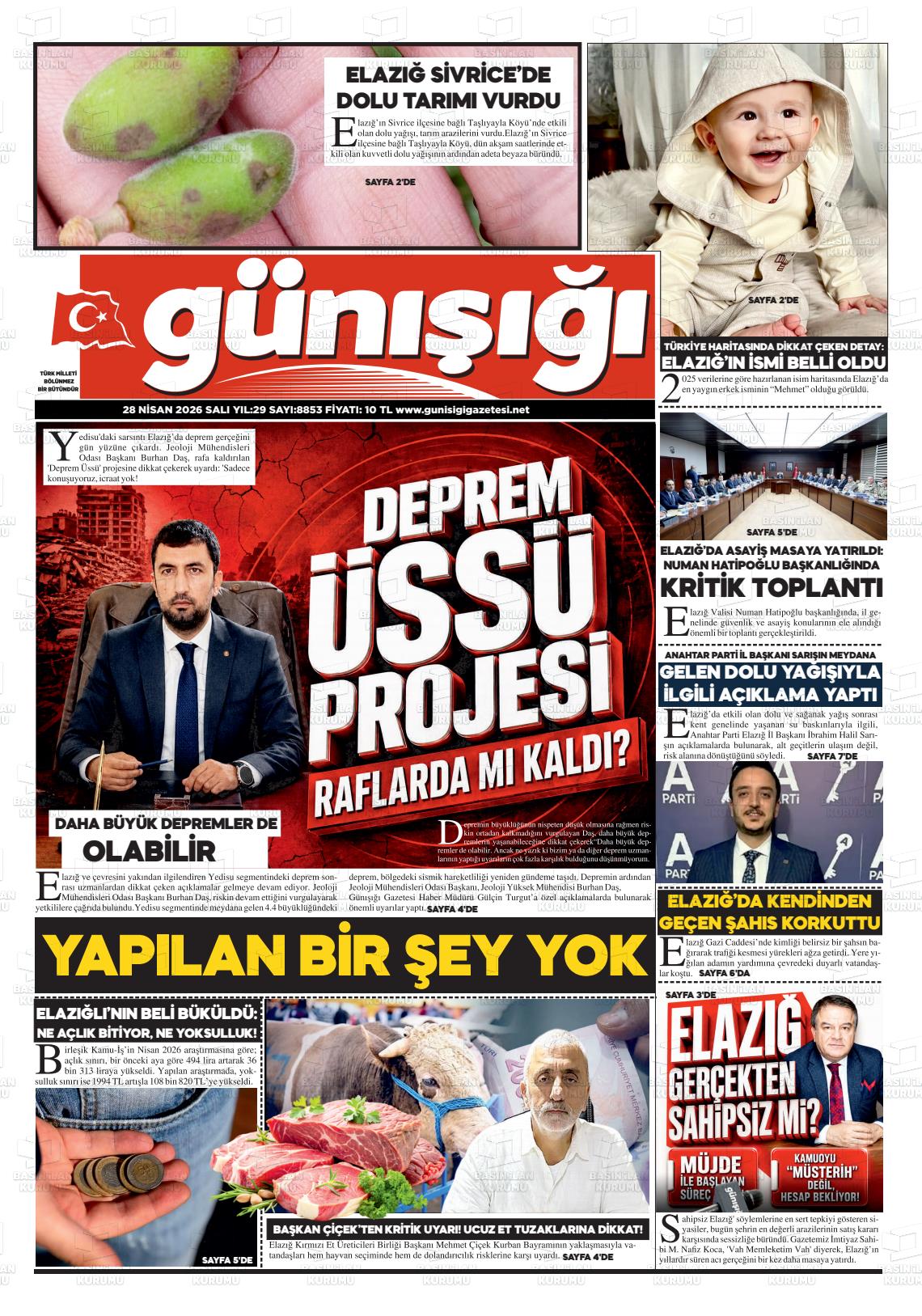 Elazig Gunisigi 28.04.2026