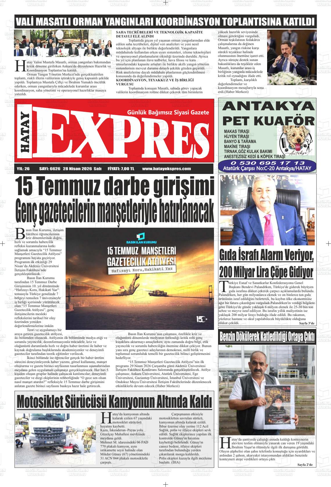 Hatay Expres 28.04.2026