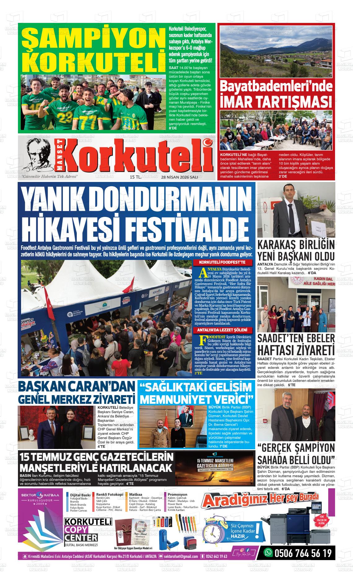 Antalya Korkutelimanset 28.04.2026