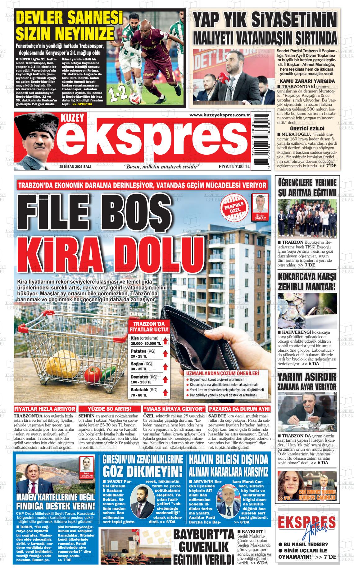 Trabzon Kuzeyekspres 28.04.2026