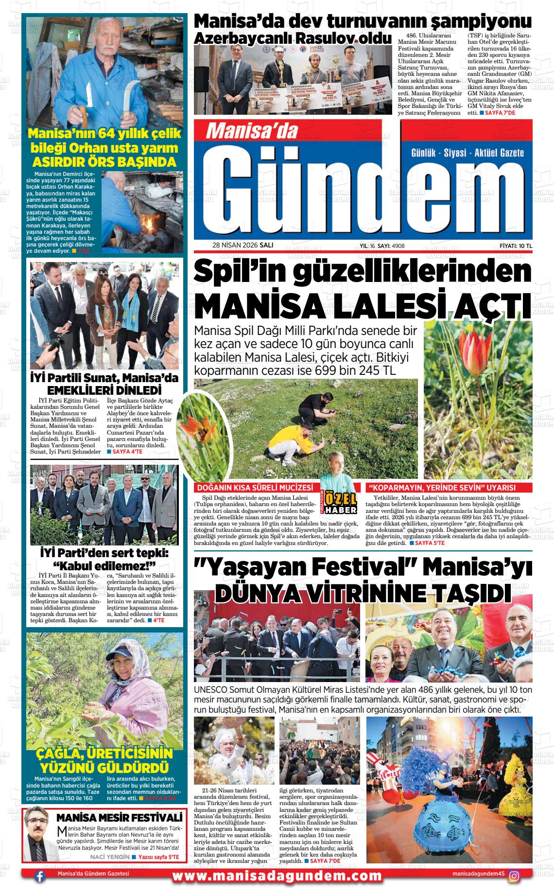 Manisa Dagundem 28.04.2026