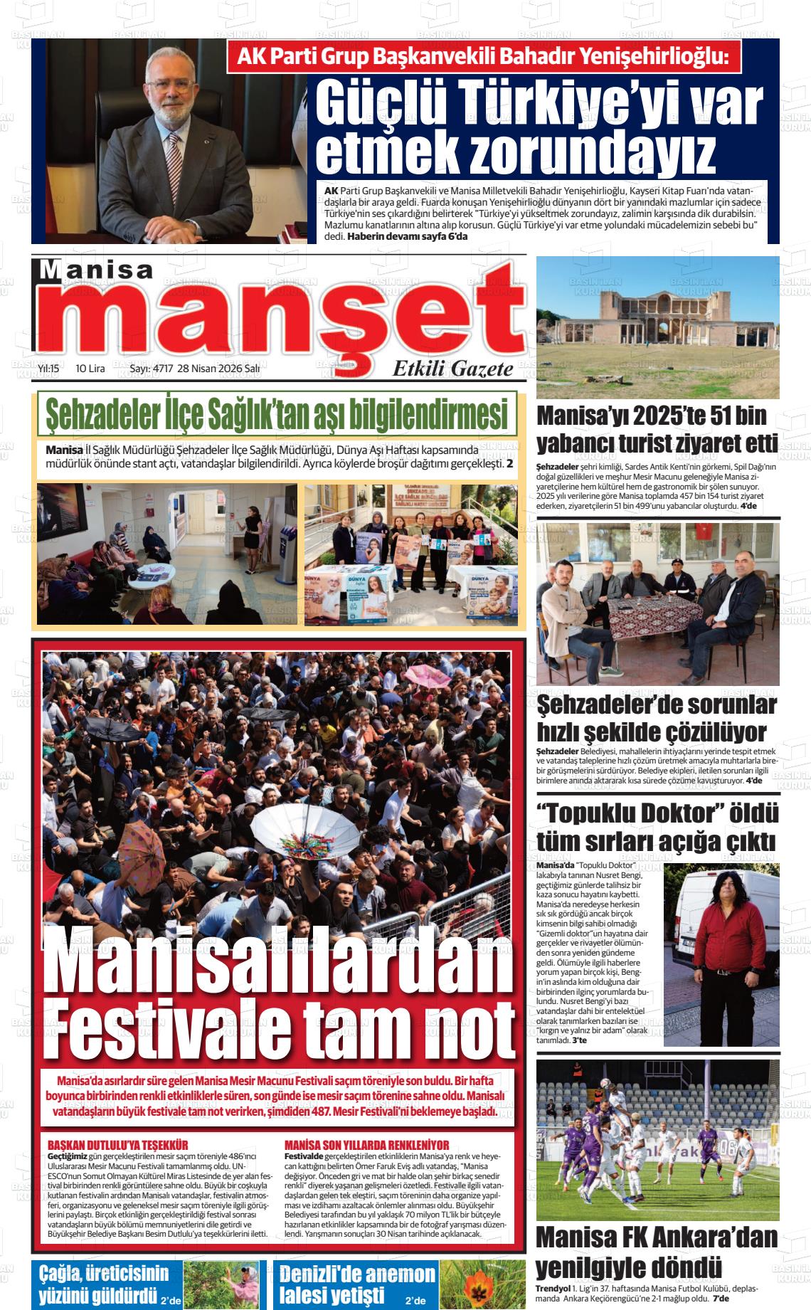 Manisa Manset 28.04.2026