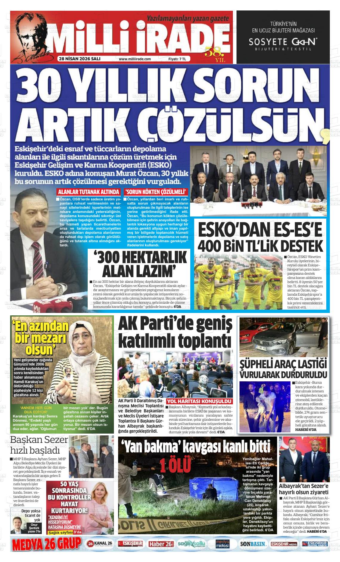 Konya Milliirade 28.04.2026