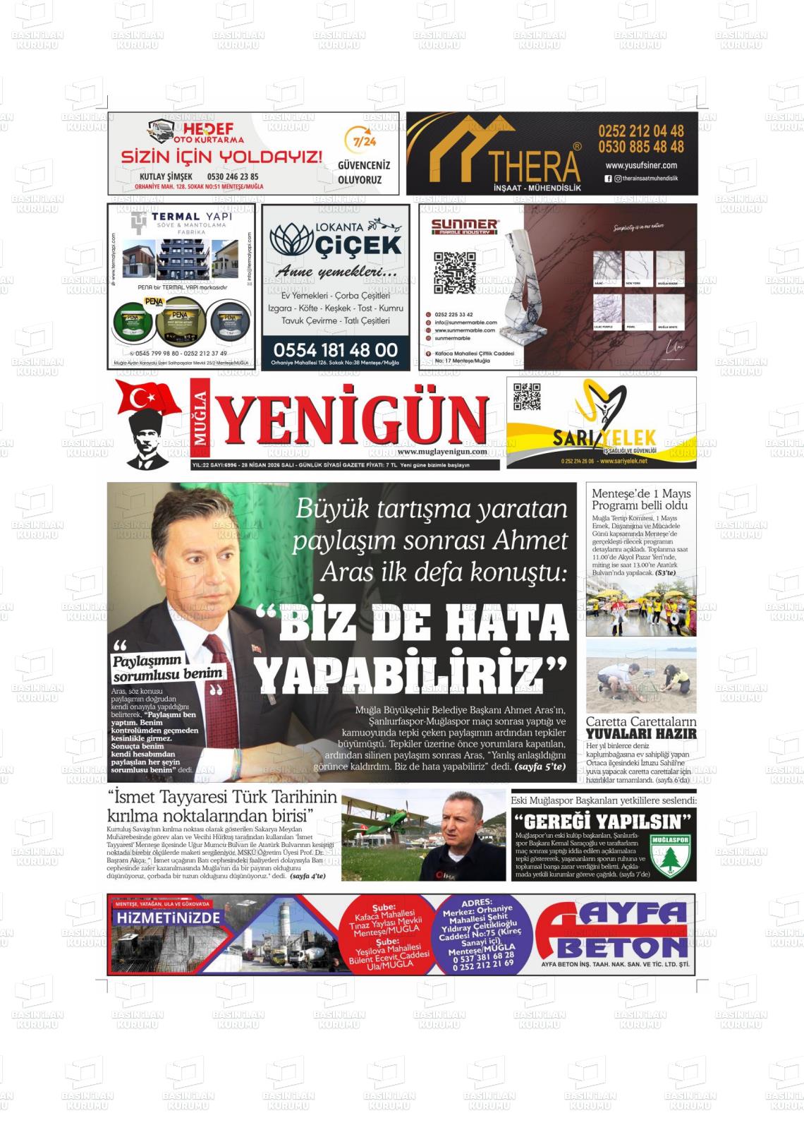 Mugla Yenigun 28.04.2026