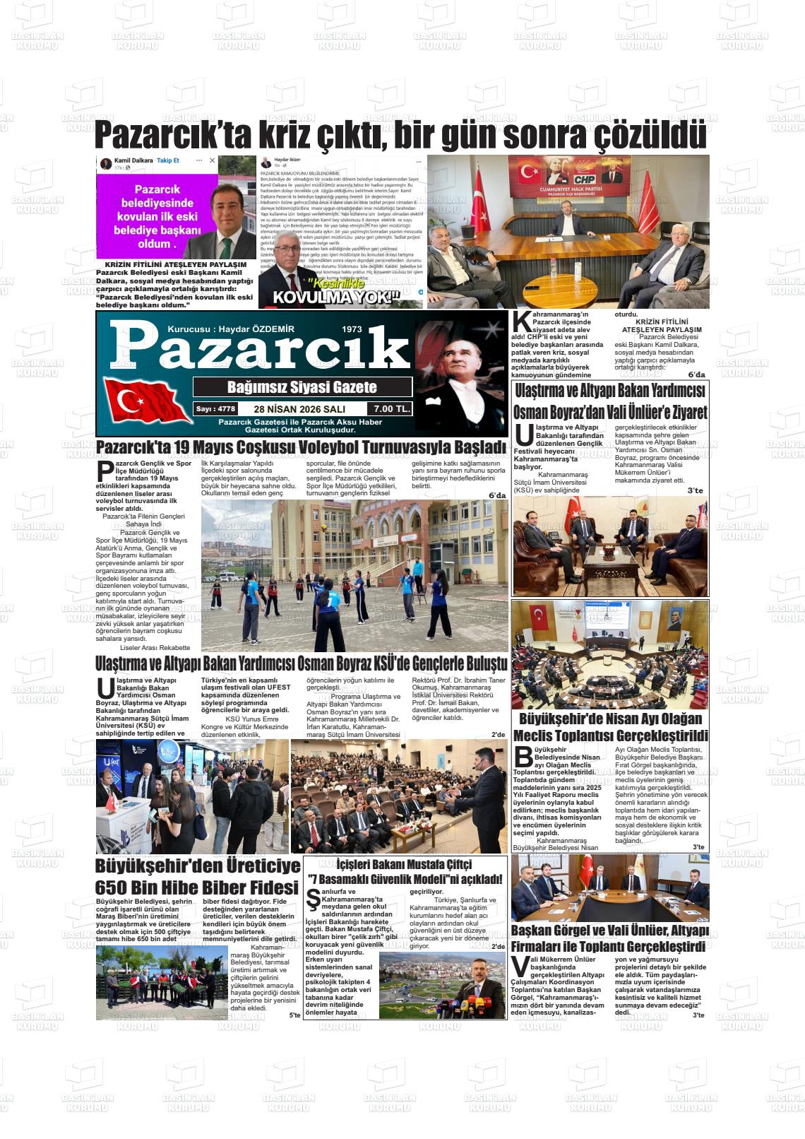 Kahramanmaras Pazarcik 28.04.2026