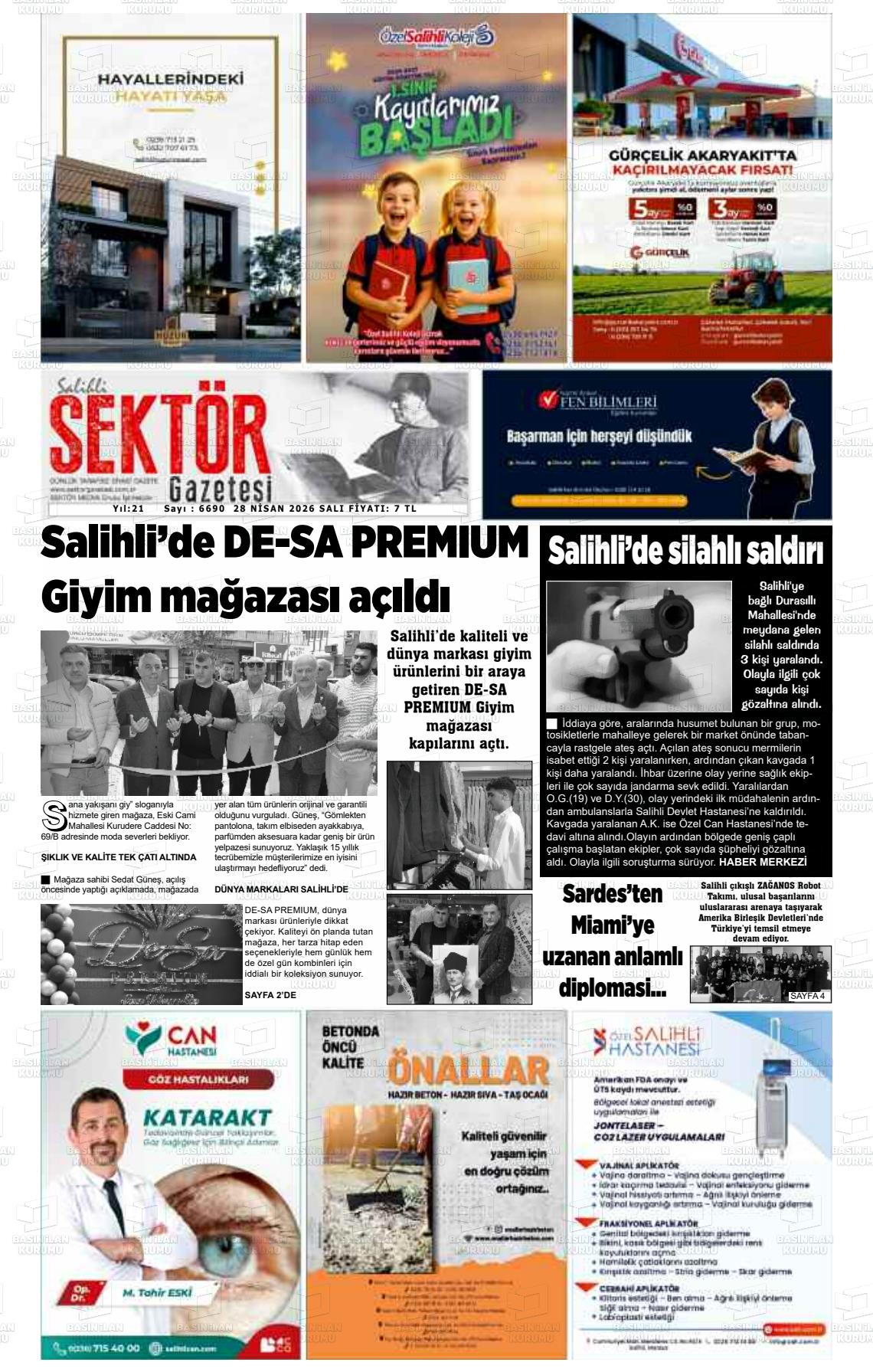 Manisa Salihlisektor 28.04.2026
