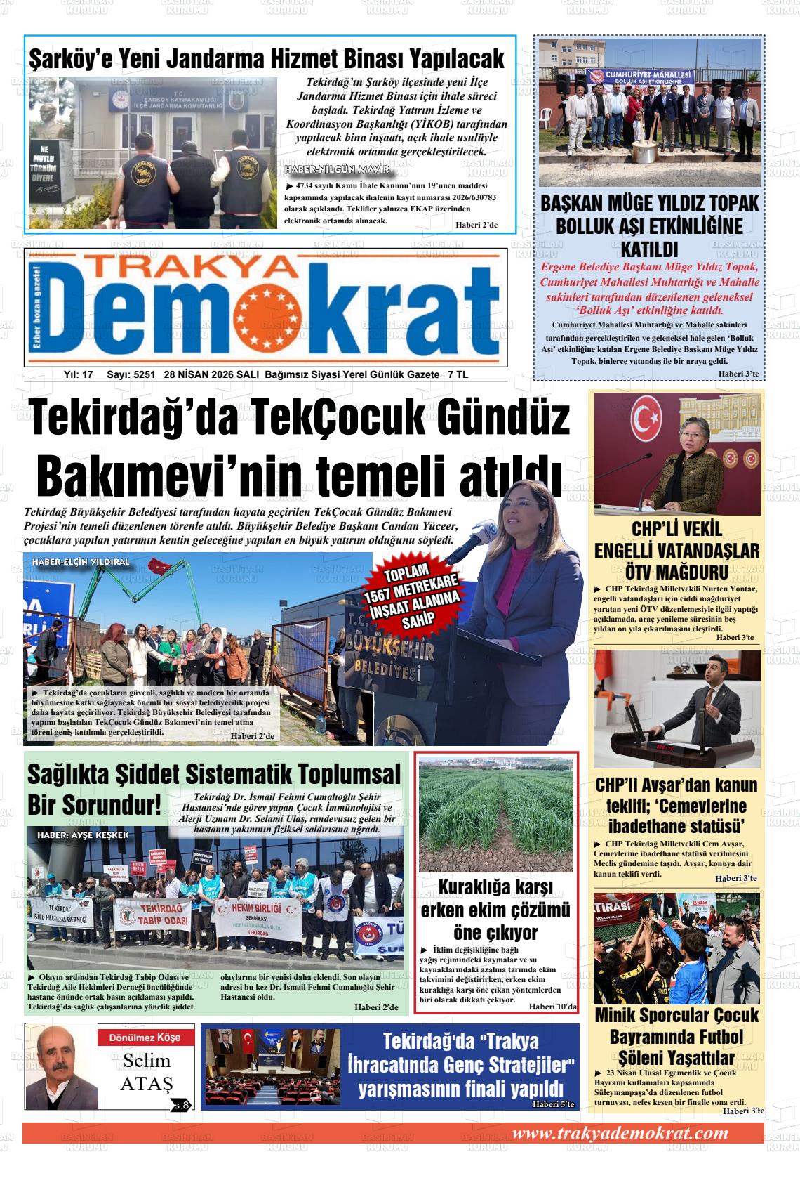 Tekirdag Trakyademokrat 28.04.2026