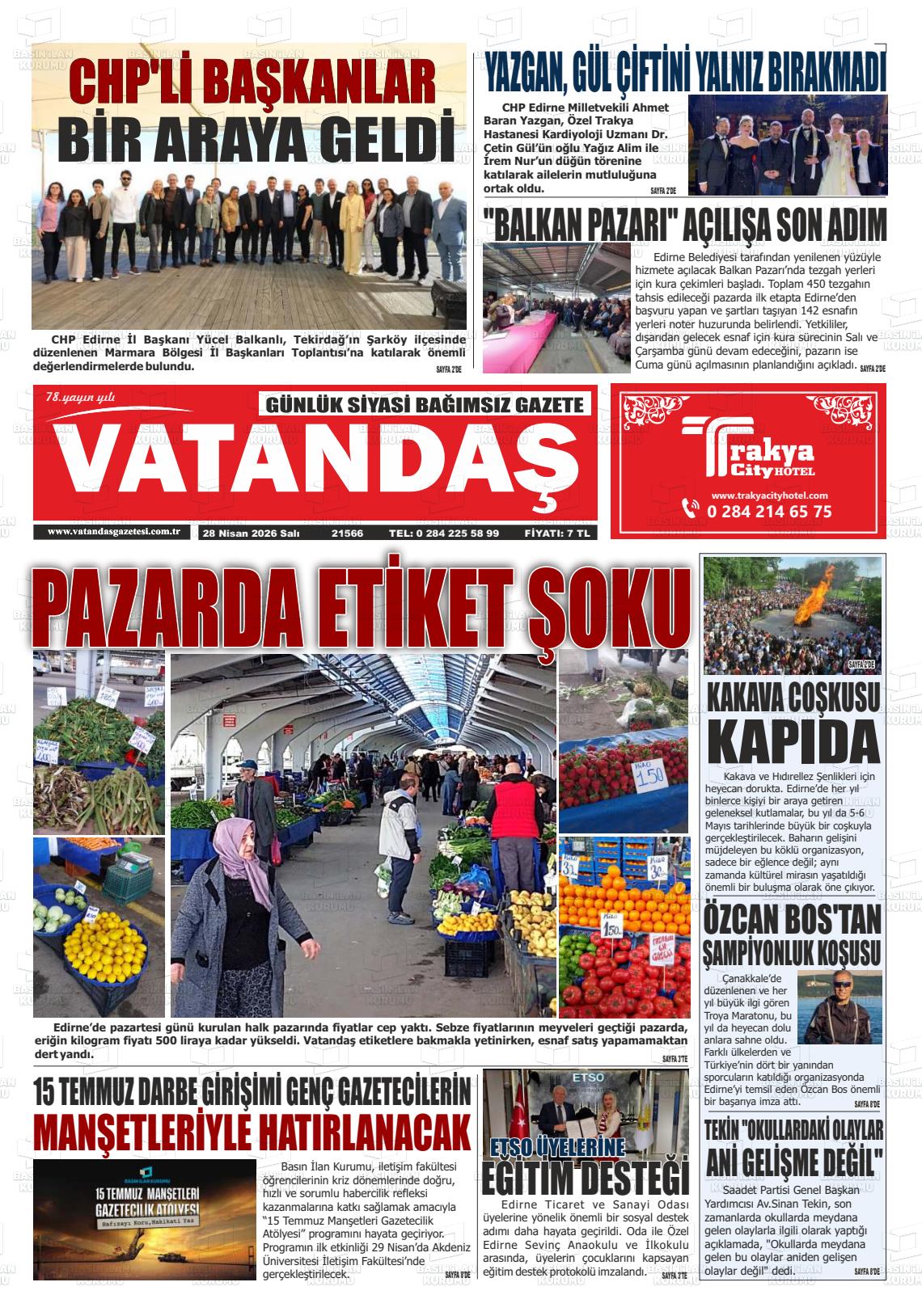 Edirne Vatandas 28.04.2026