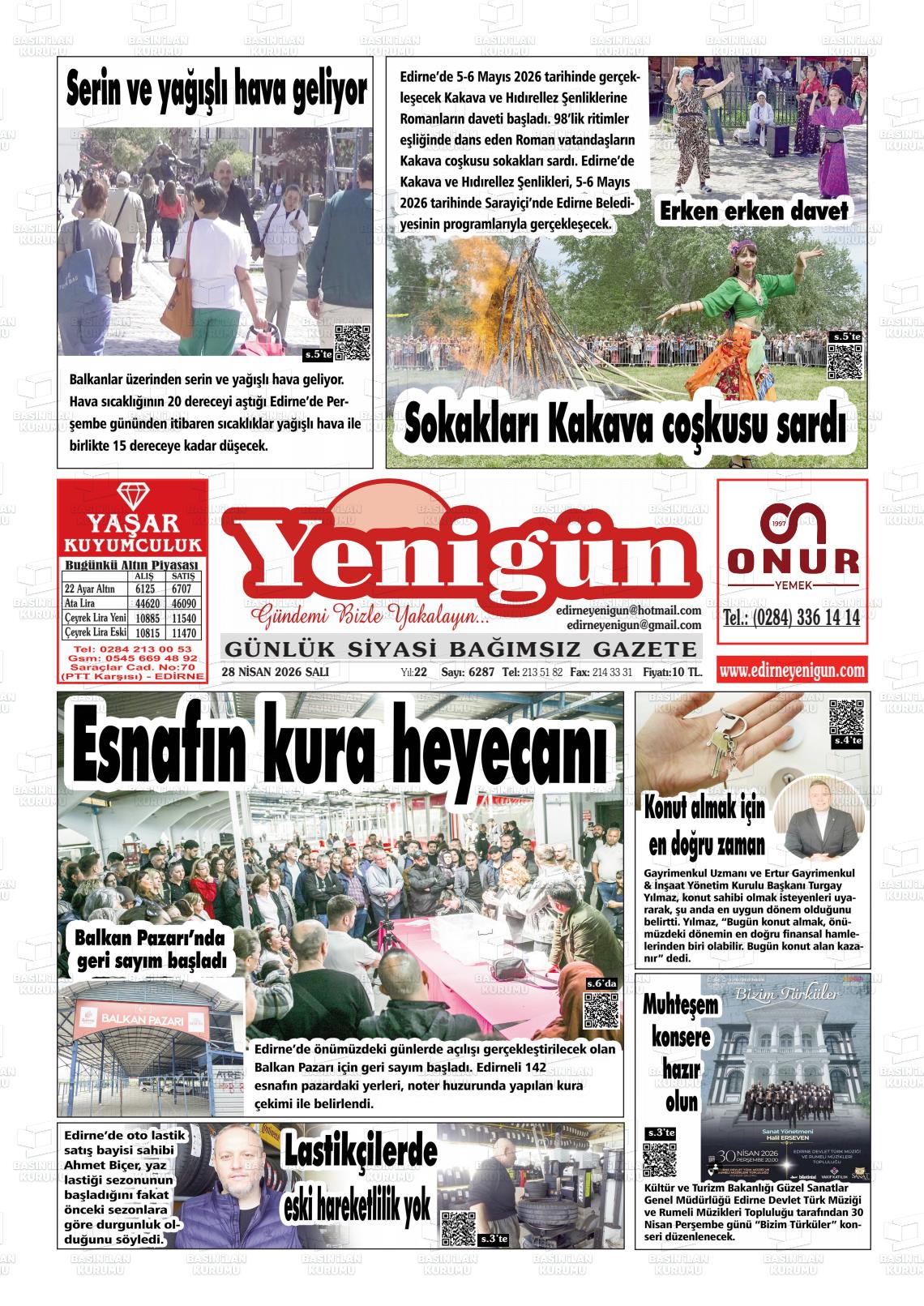 Izmir Yenigun 28.04.2026