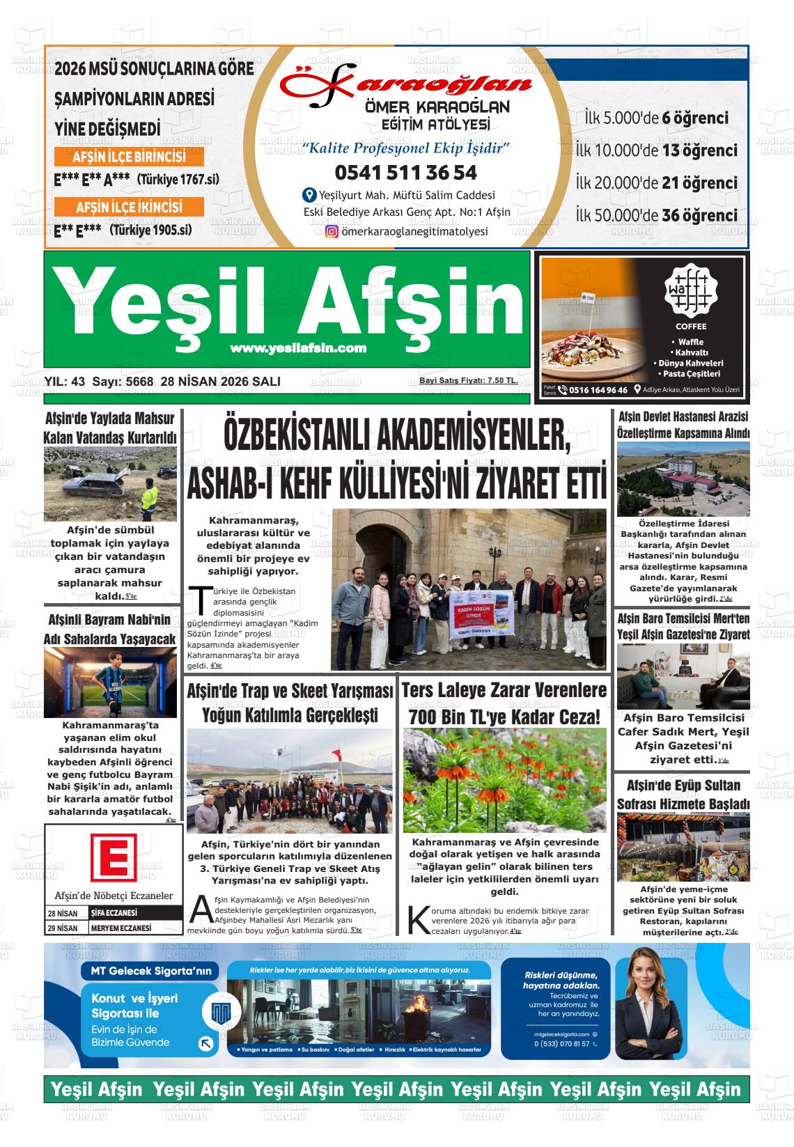 Kahramanmaras Yesilafsin 28.04.2026