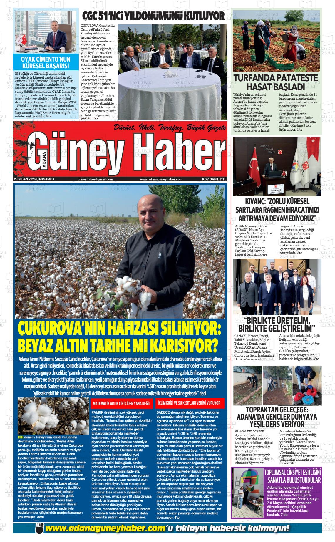 Adana Guneyhaber 29.04.2026