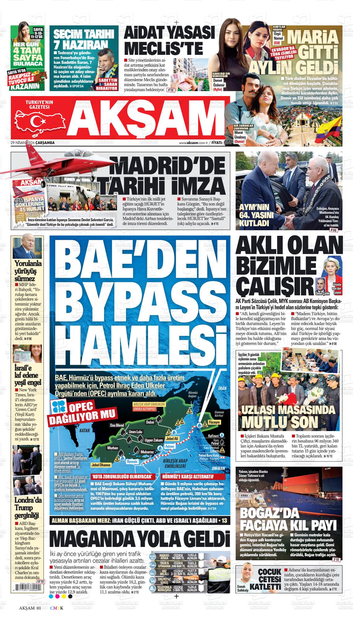 Akşam Gazetesi 29.04.2026