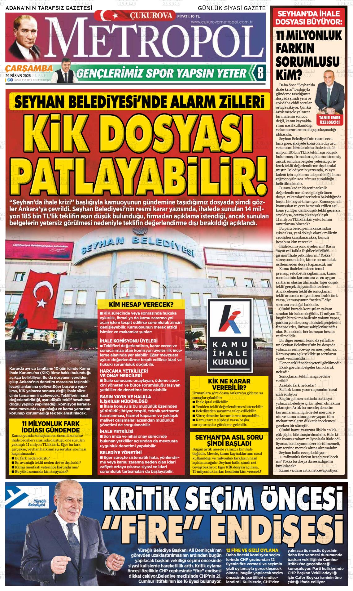Adana Cukurovametropol 29.04.2026